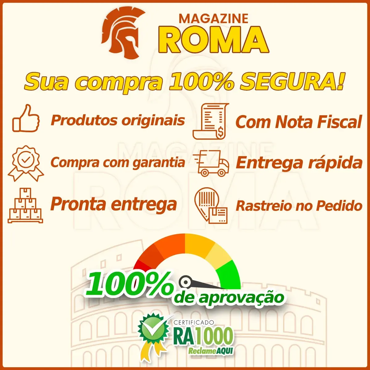Compra 100% segura - Magazine Roma
